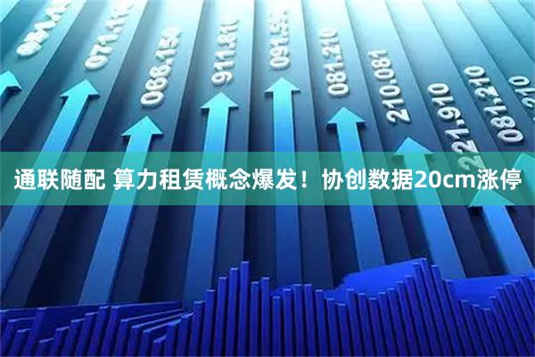 通联随配 算力租赁概念爆发！协创数据20cm涨停
