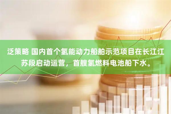 泛策略 国内首个氢能动力船舶示范项目在长江江苏段启动运营，首艘氢燃料电池船下水。