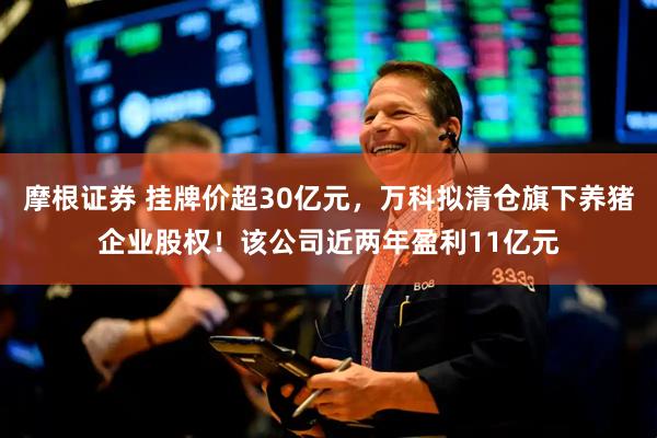 摩根证券 挂牌价超30亿元，万科拟清仓旗下养猪企业股权！该公司近两年盈利11亿元